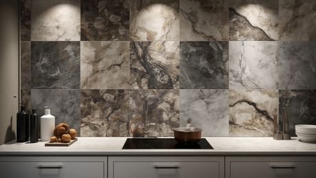 Glazed ceramic wall tiles