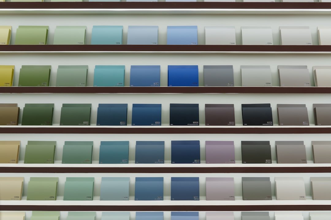 Material and colour swatches laid out for sample approval