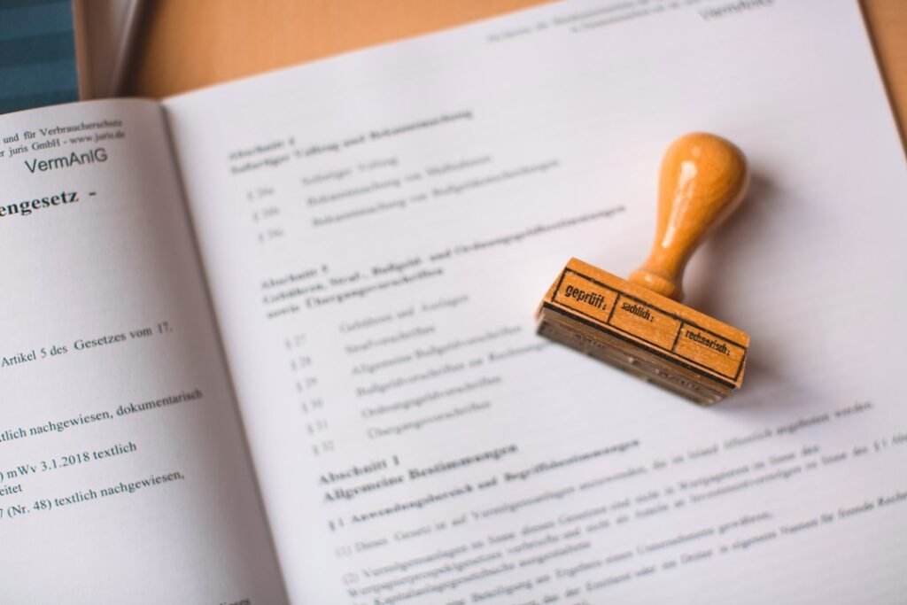 Official stamp and certificate documents used for export compliance